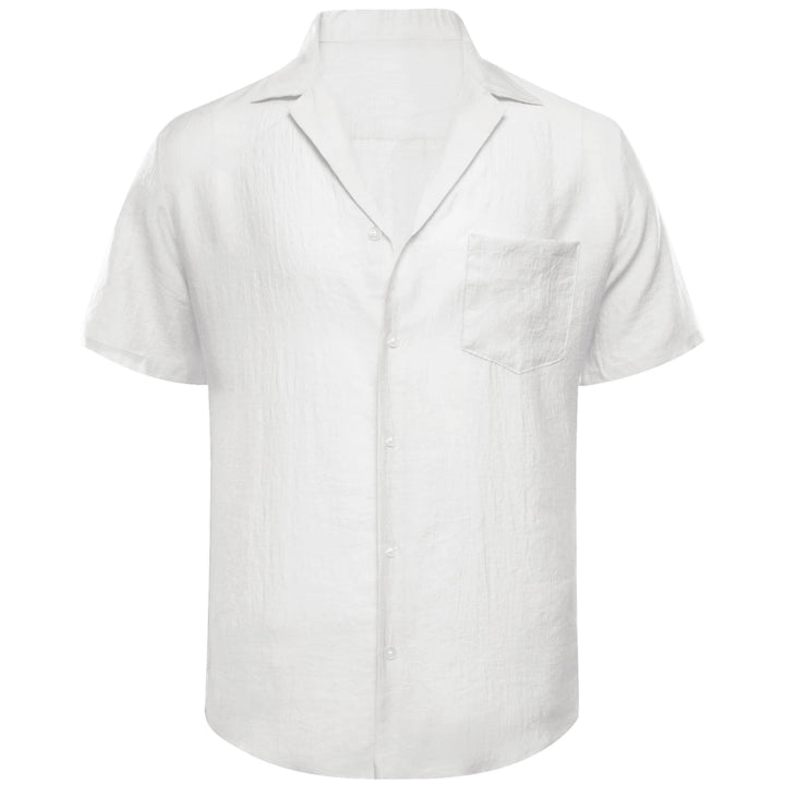 fashion solid white short sleeve shirt