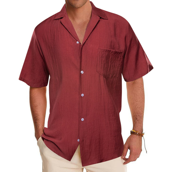 red mens dress short sleeve shirts