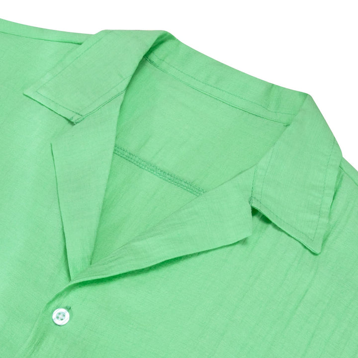 solid green silk mens button up short sleeve shirts mens