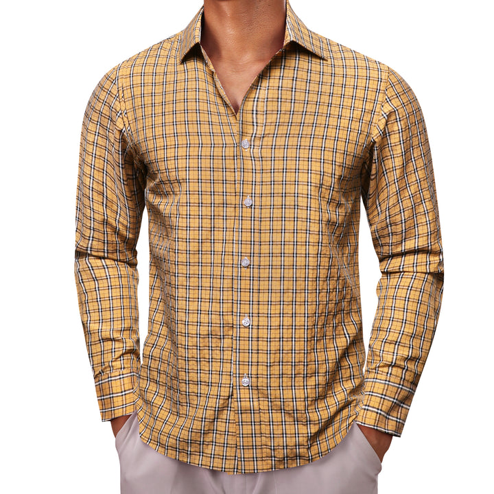 blue and yellow shirt mens