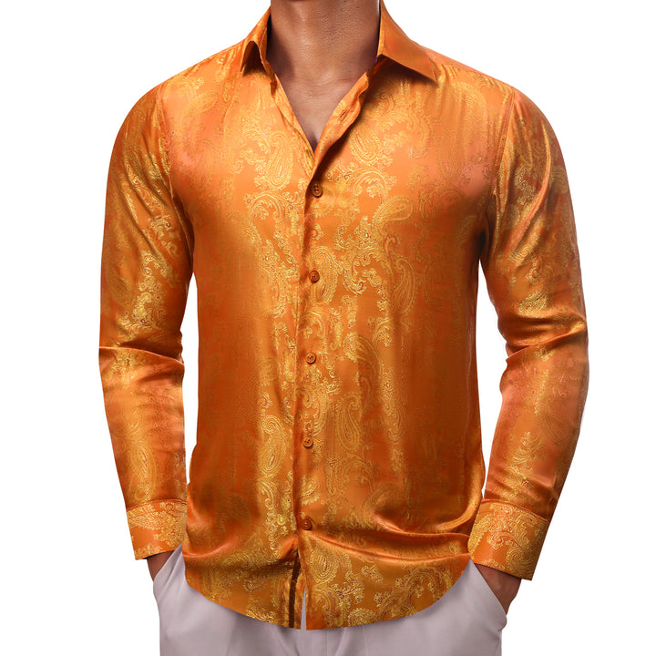 orange top mens shirt