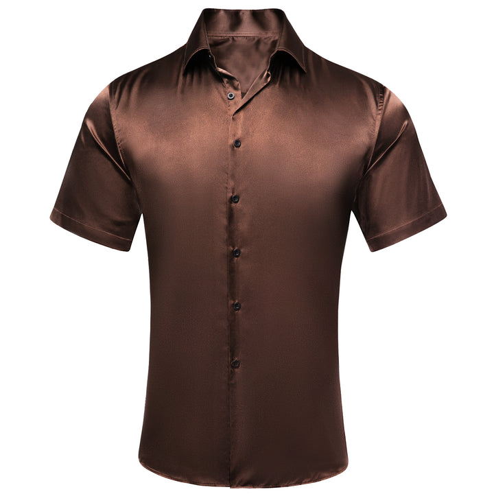 brown collared shirt