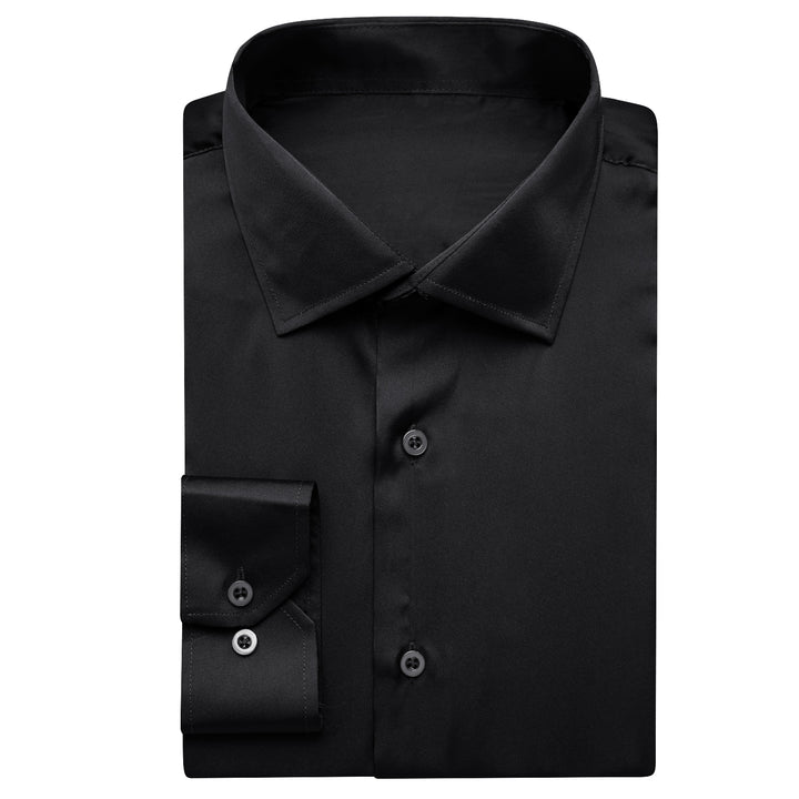 black satin mens shirt