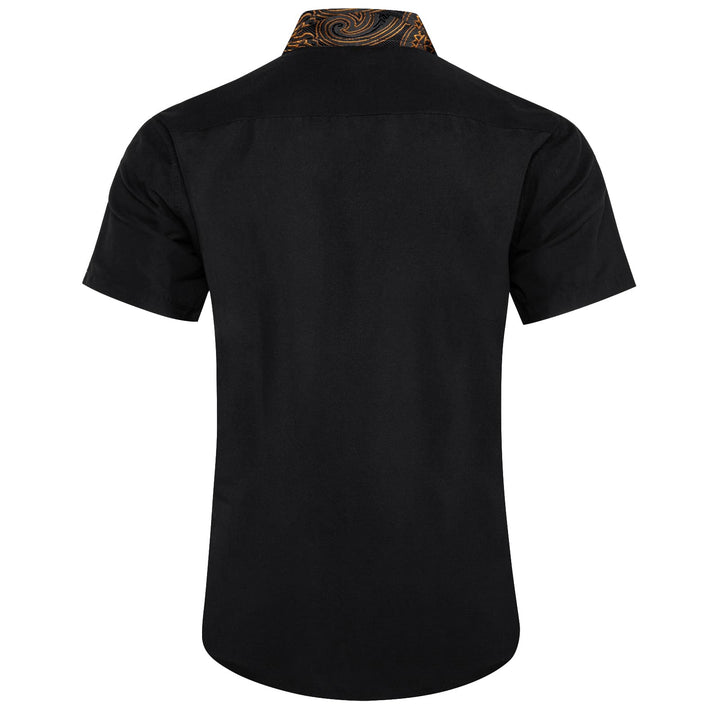 mens black short sleeve shirt