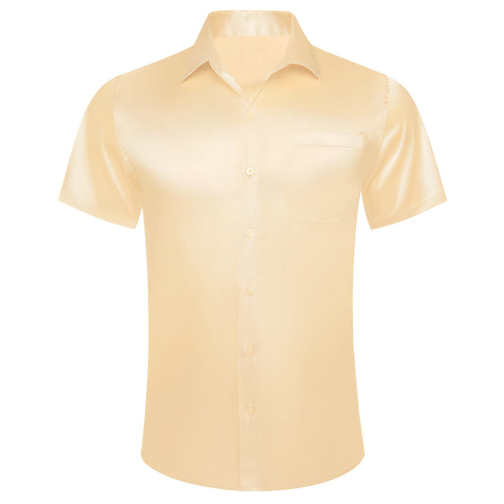 silk white shirt men's