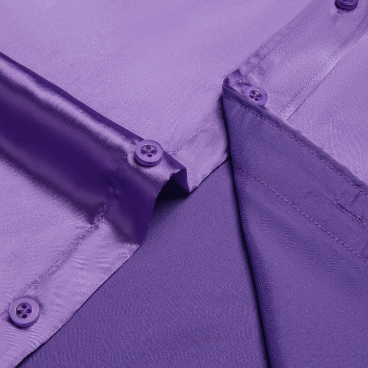 mens purple satin shirt