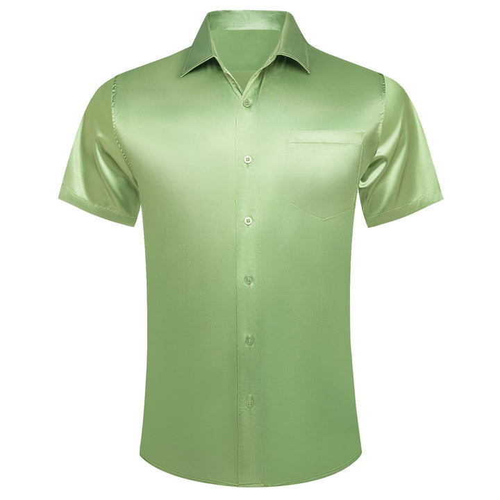 green silk shirt