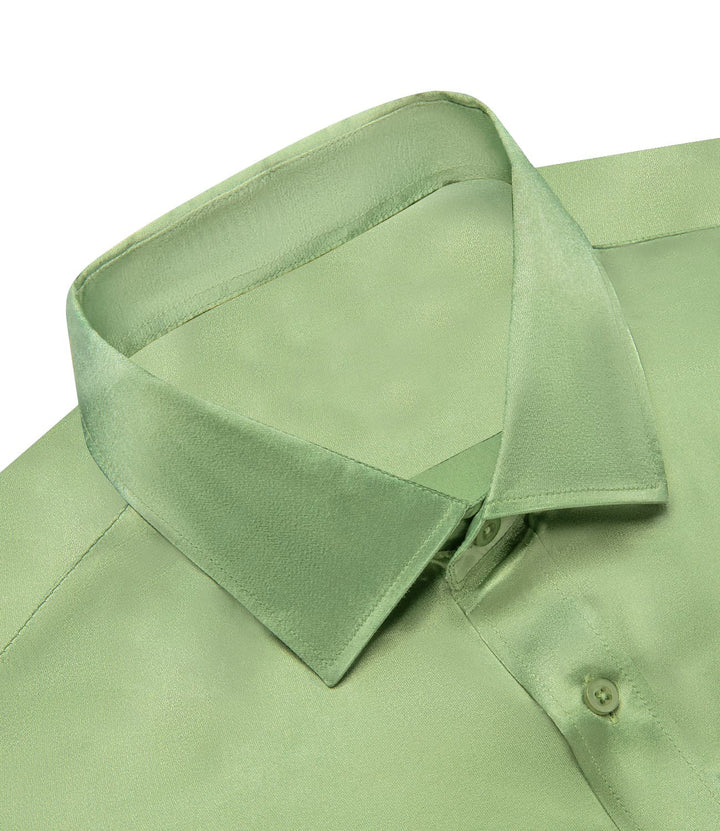 silk green shirt