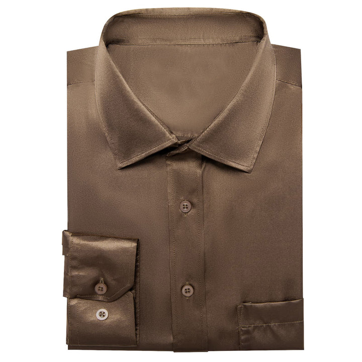 silk brown shirt