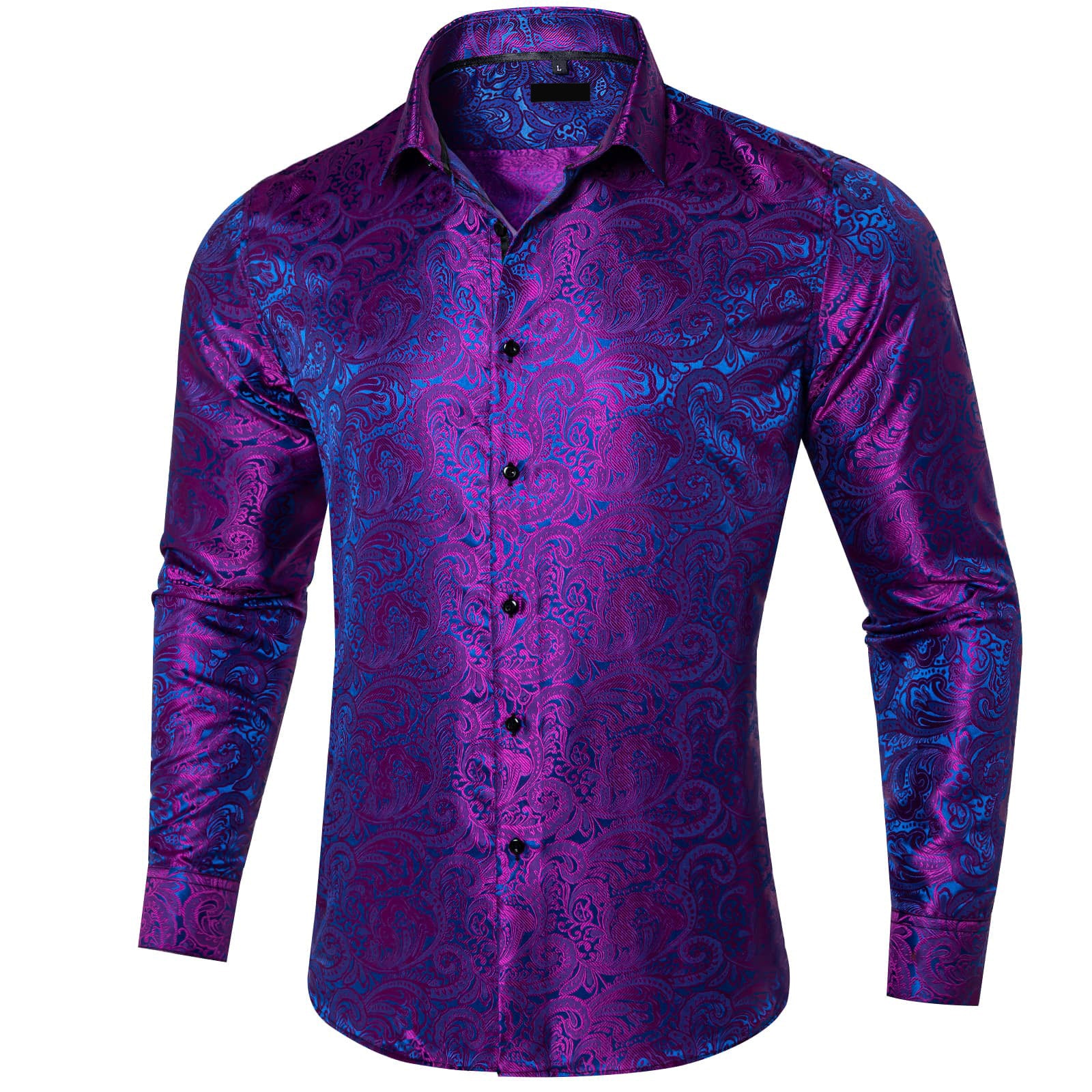 Ties2you Button Down Shirt Purple Blue Floral Mens Business Shirts –  ties2you