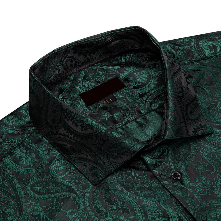 mens green floral dress shirt