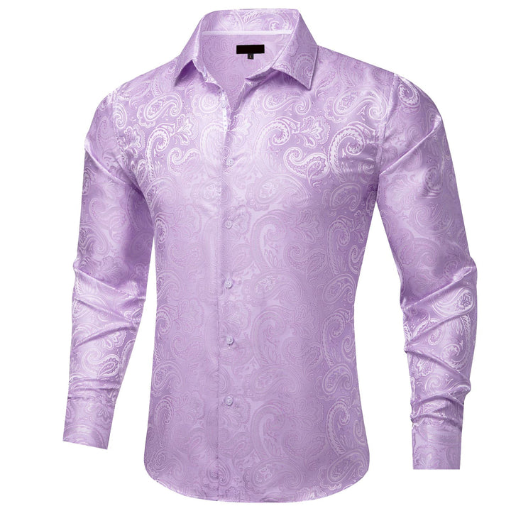 purple paisley shirt