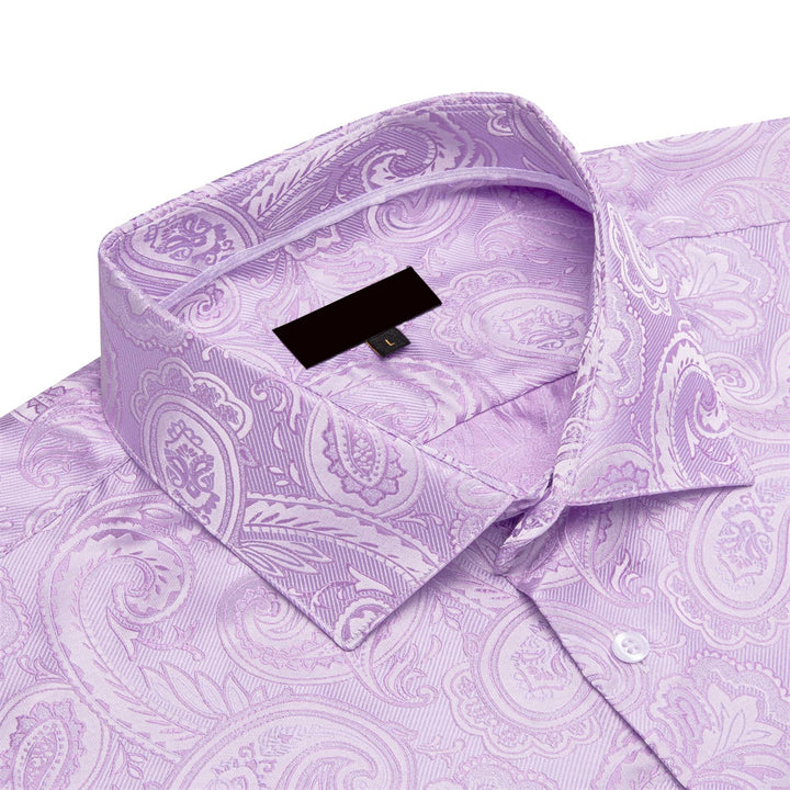 purple paisley business shirt