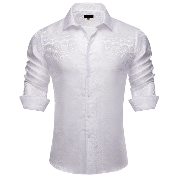 white floral shirt