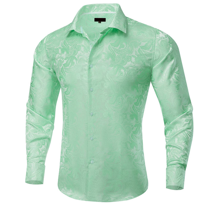 mint green shirt