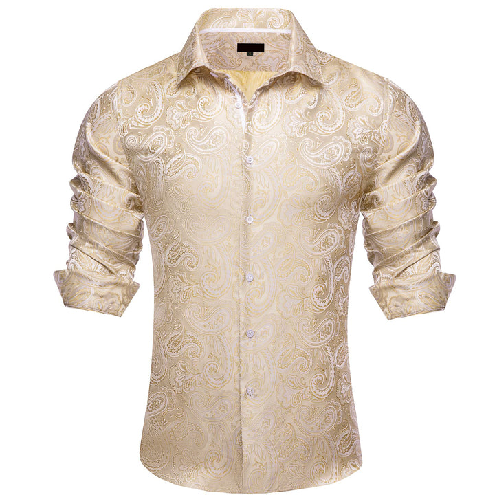 Champagne paisley shirt