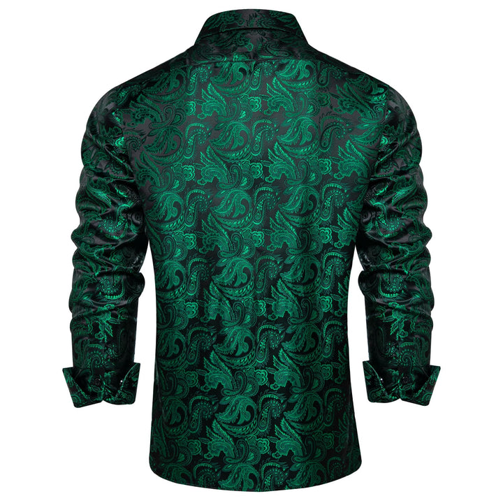 dark green designer shirt