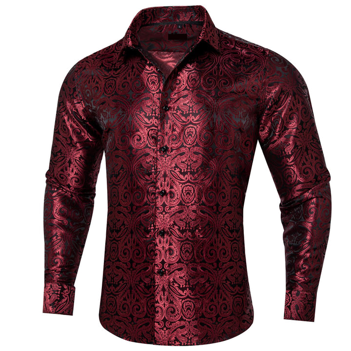 burgundy designer shirt