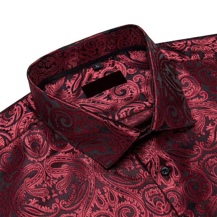 burgundy dress shirt