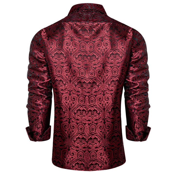 mens burgundy dress shirt