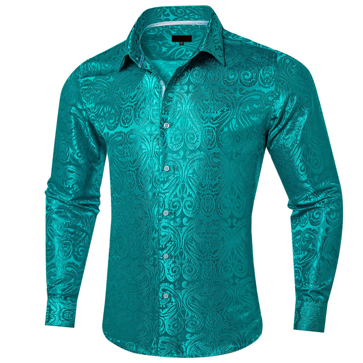 cyan green shirt jacket