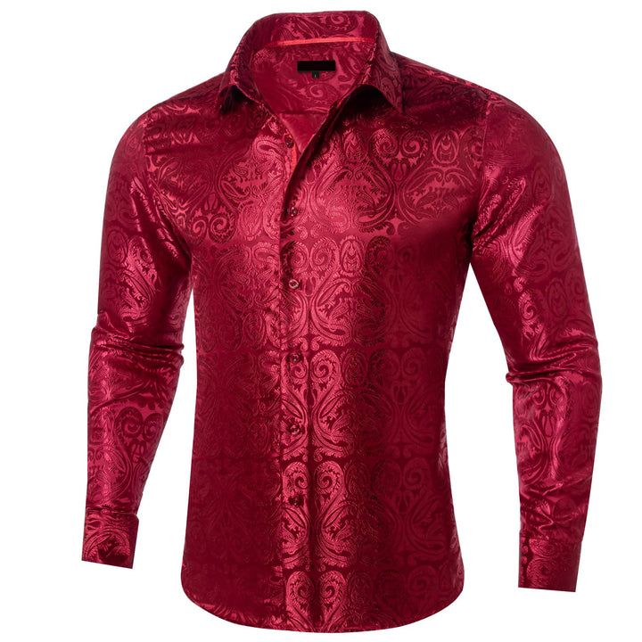 burgundy mens shirt