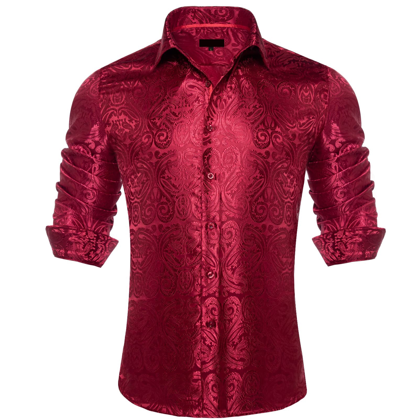 Ties2you Dress Shirt Burgundy Paisley Long Sleeve Mens Wedding Shirts –  ties2you