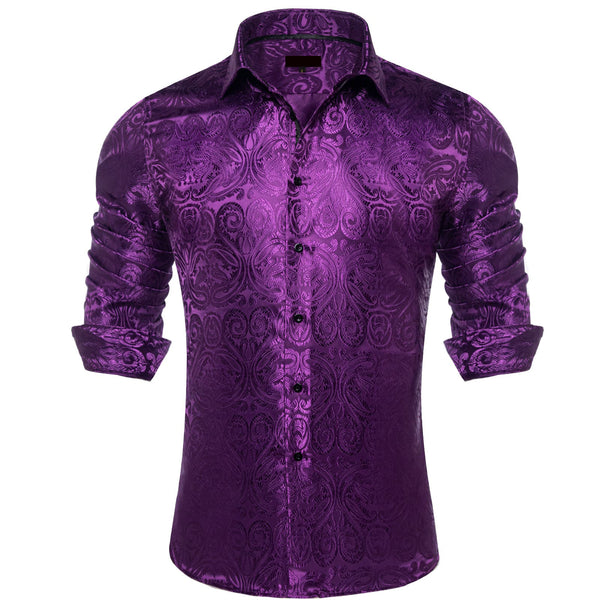 purple long sleeve shirt