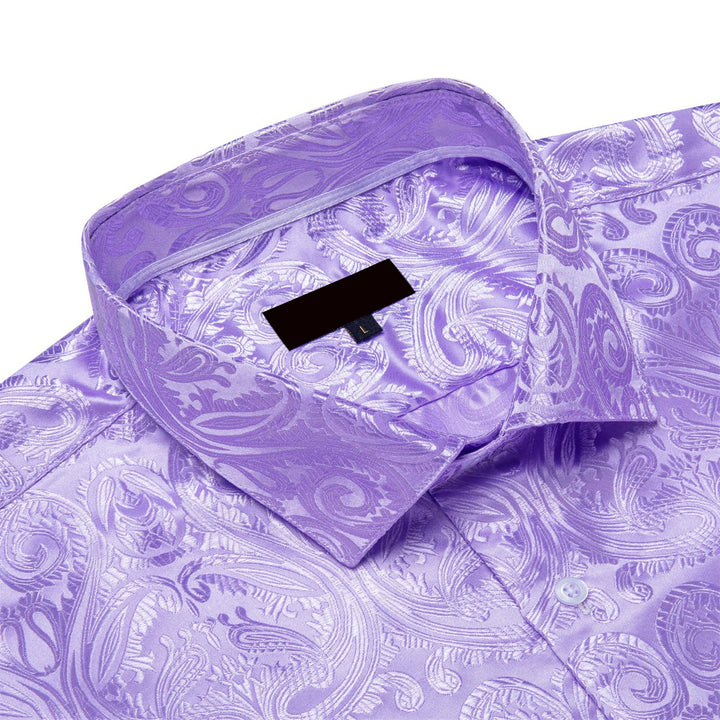 purple collar shirt