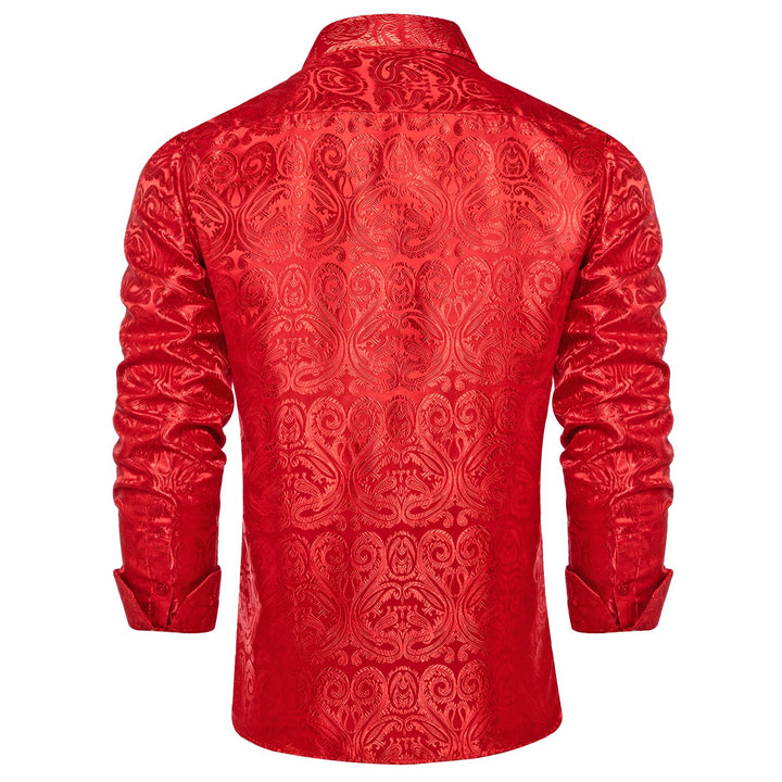 mens red dress shirt