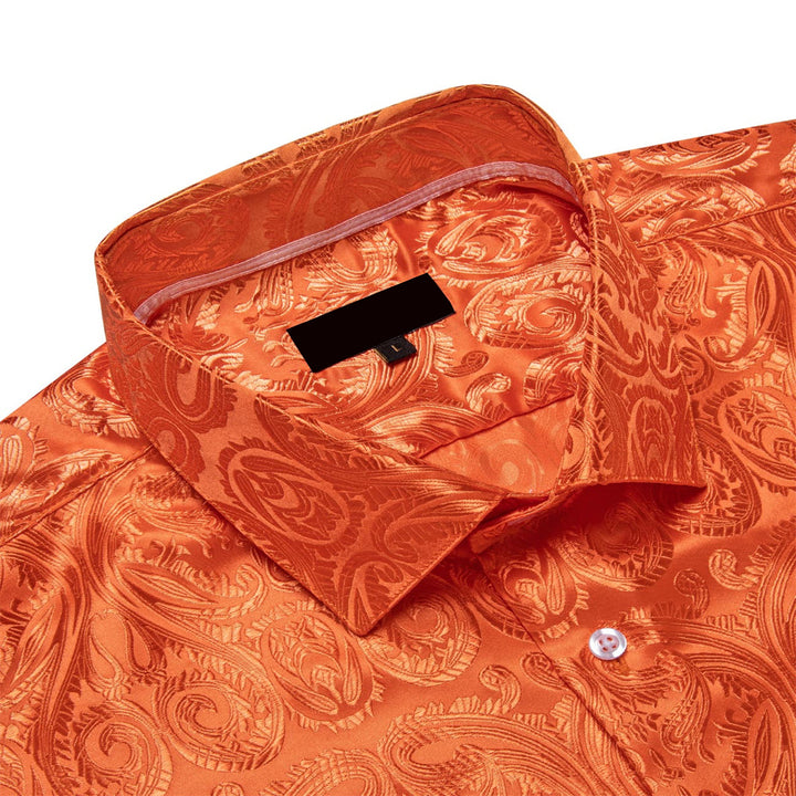 men's orange shirt