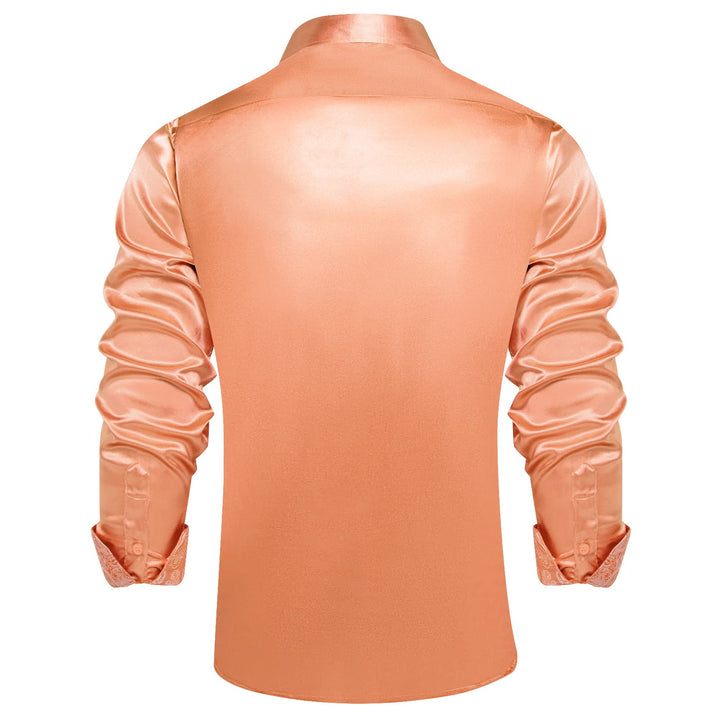 Salmon satin shirt