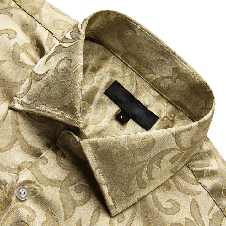 champagne color mens shirt