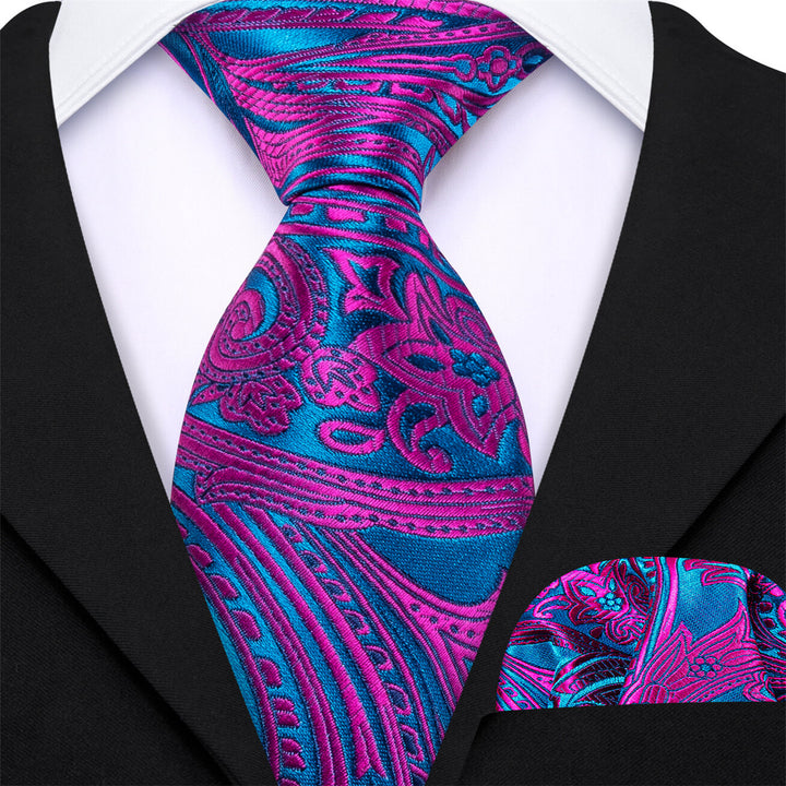  Purple Blue Woven Paisley Children?¡¥s Tie