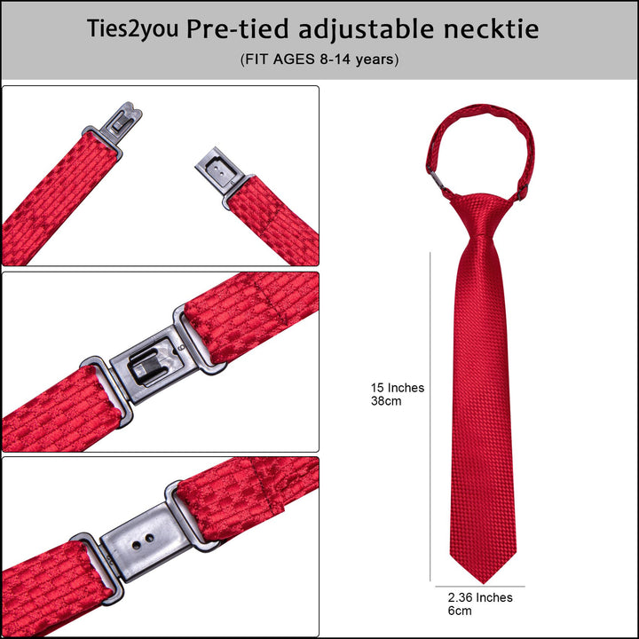 boys' red tie