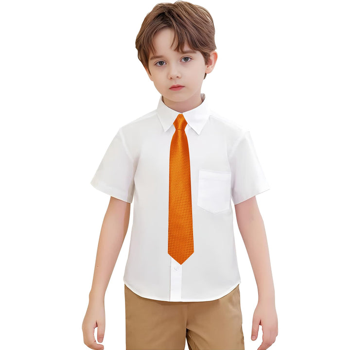 boys orange silk tie