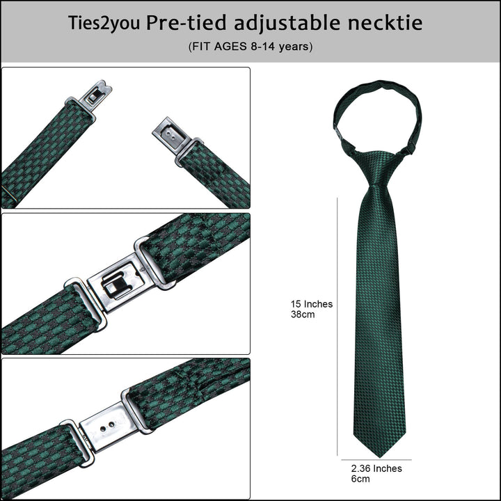 boys dark green tie