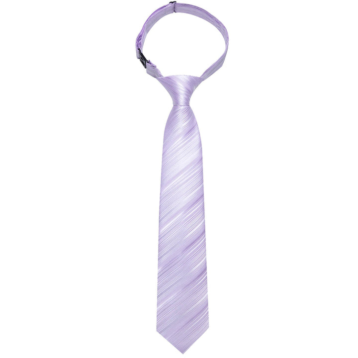 Periwinkle Purple Striped Silk Boys Ties