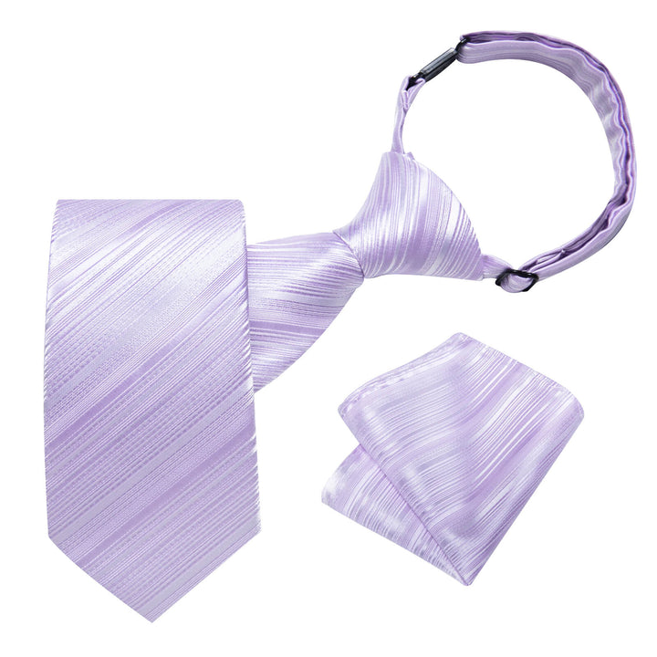 Periwinkle Purple Striped Silk Boys Ties