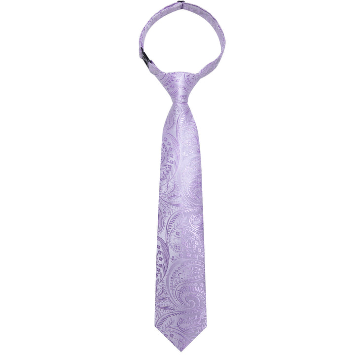 Light Purple Paisley Silk Boys Ties