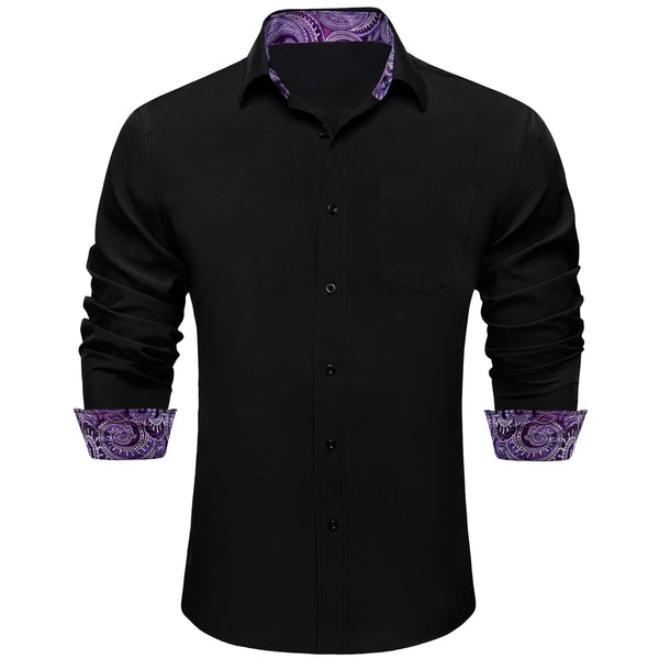 black silk shirt