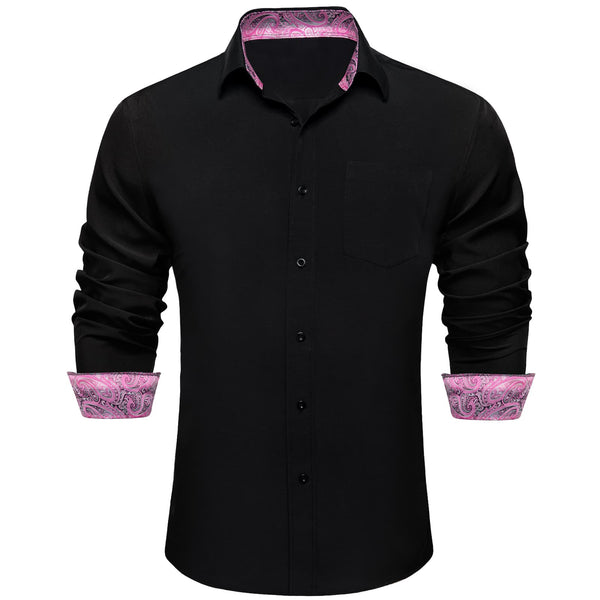 black and pink shirt