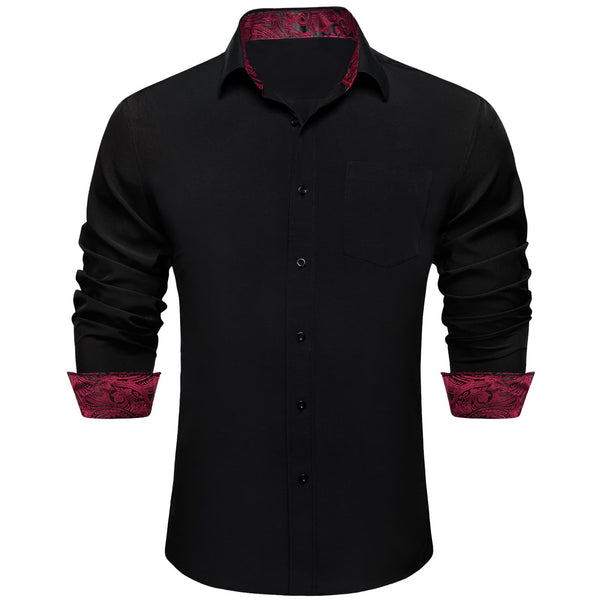 silk black shirt