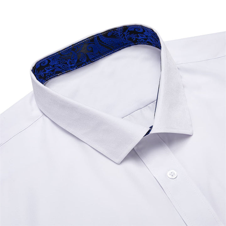 blue and white shirt