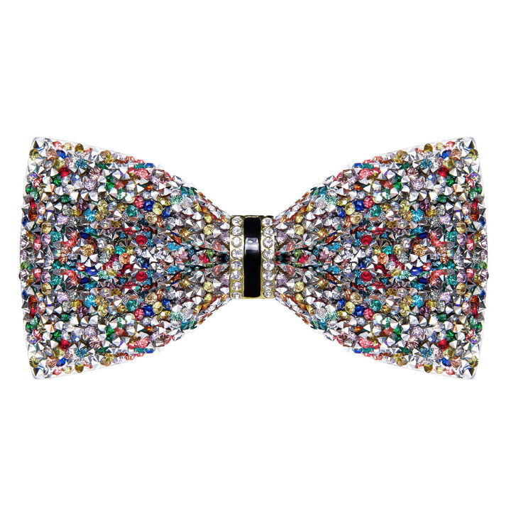 fashion mix colors pre tied bow ties for  men with Rhinestones Imitated Crystal 