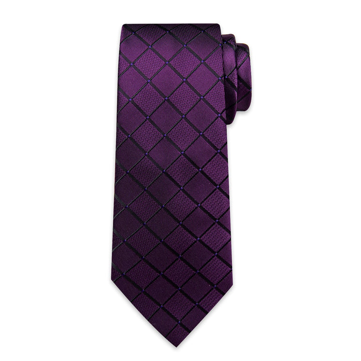 purple tie and pocket square