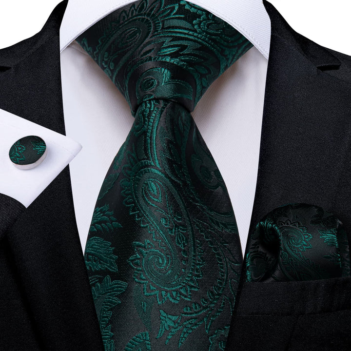 green paisley tie