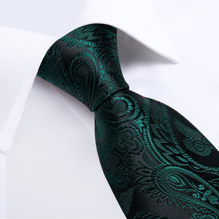 paisley green tie