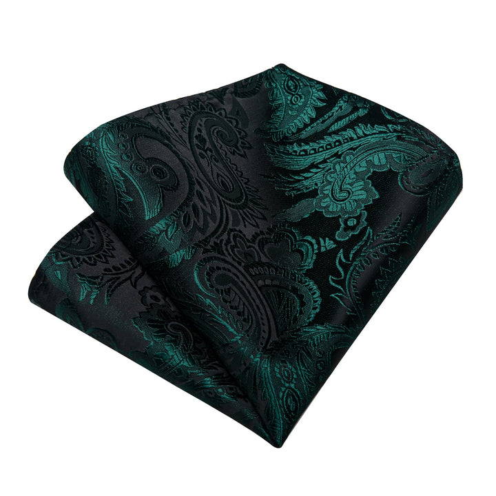 mens green paisley pocket square