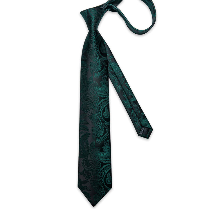 paisley tie green